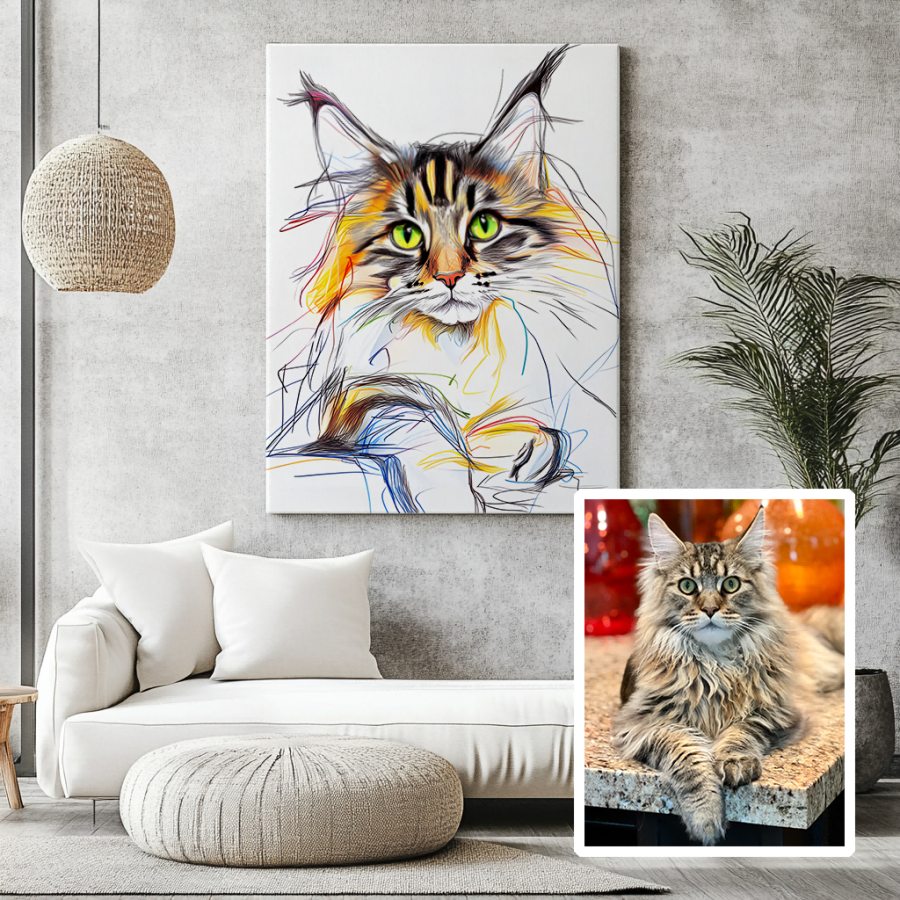 paint for canvas used in custom pet portraits