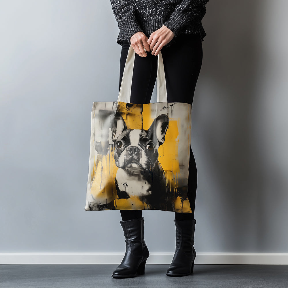 Graffiti-Black White Ink Dots Tote Sac