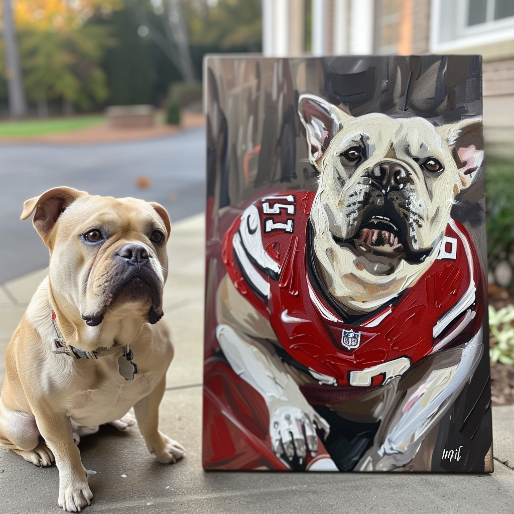 "Rugby Player" Pet Texture Portrait