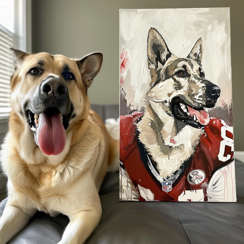 "Rugby Player" Pet Texture Portrait