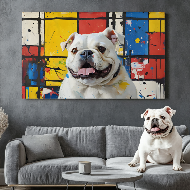 Paws in Mondrian Texture Portrait