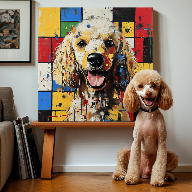 Paws in Mondrian Texture Portrait