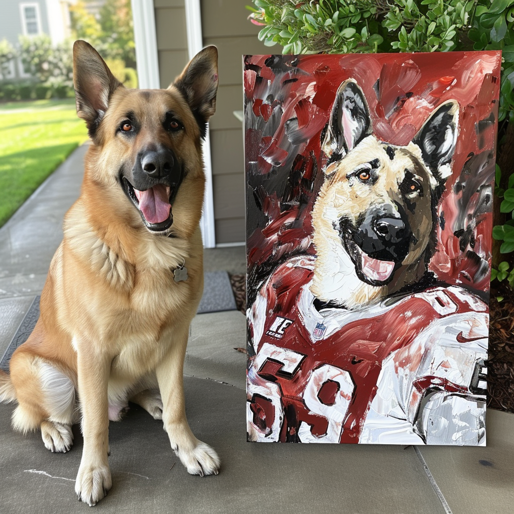"Rugby Player" Pet Texture Portrait