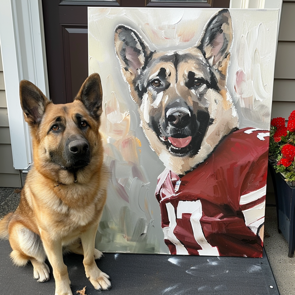 "Rugby Player" Pet Texture Portrait