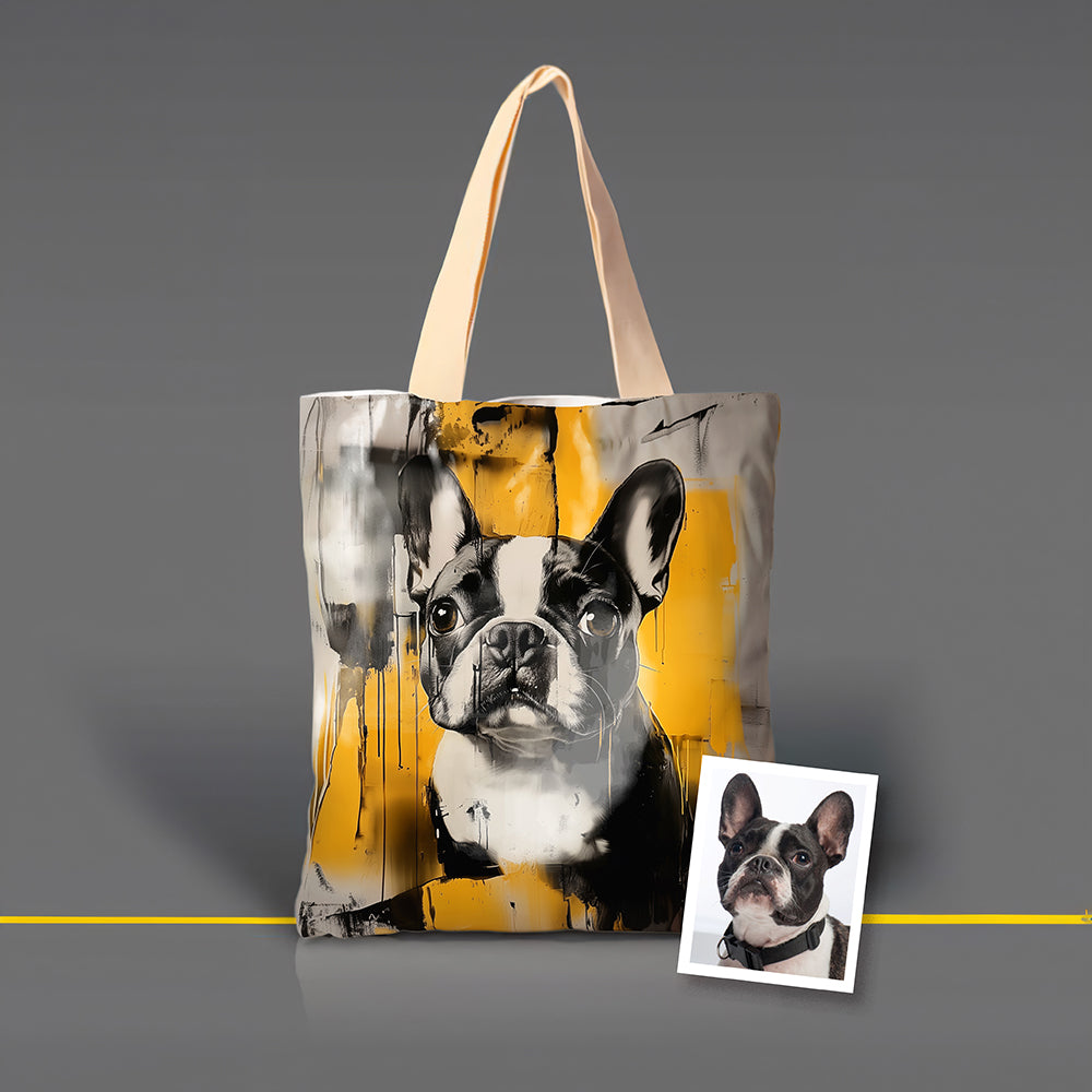 Graffiti-Black White Ink Dots Tote Sac