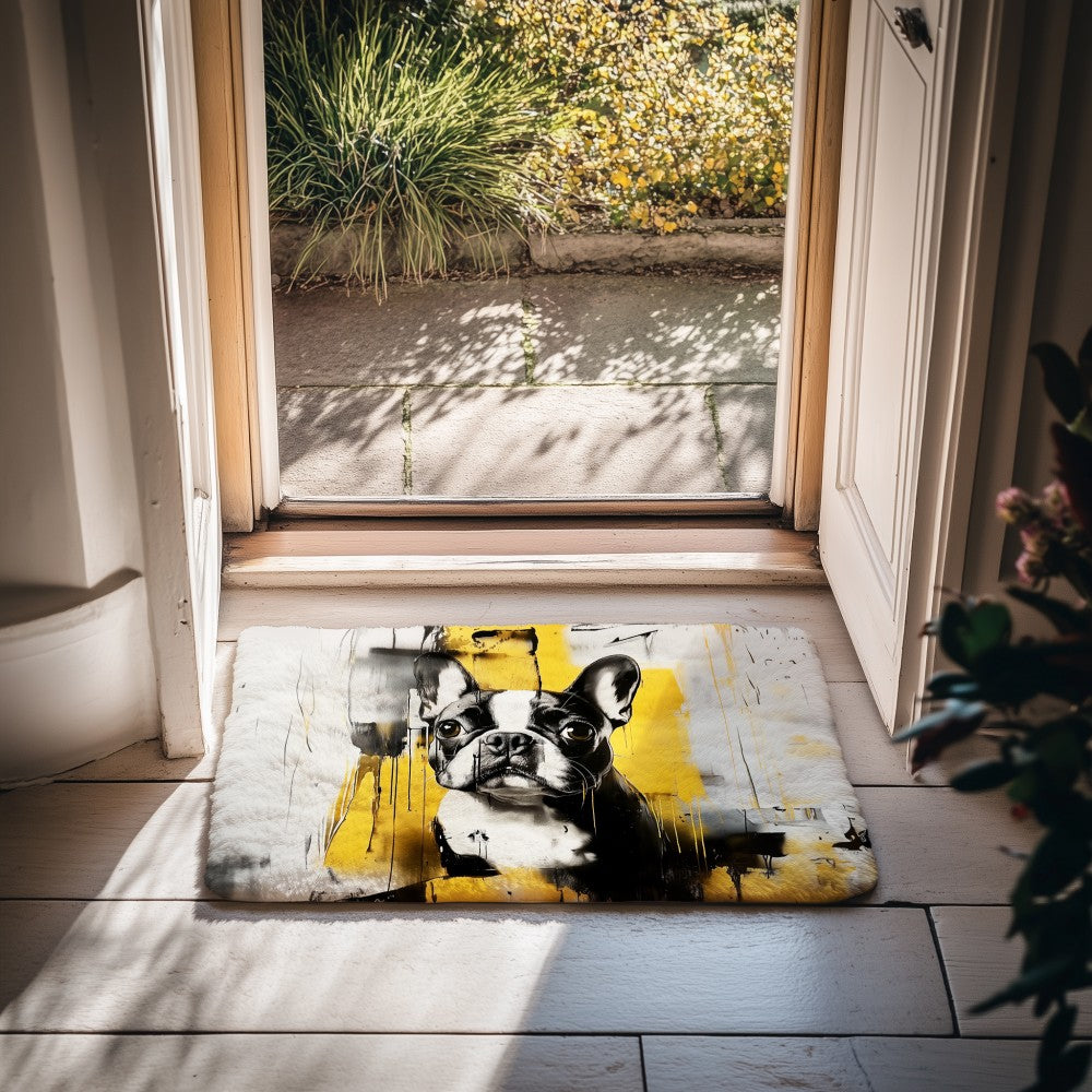 Graffiti-Black&White Ink Dots Custom Doormat