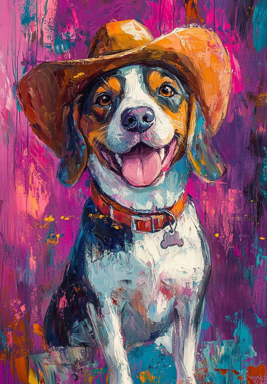 "Cowboy"Pet Texture Portrait