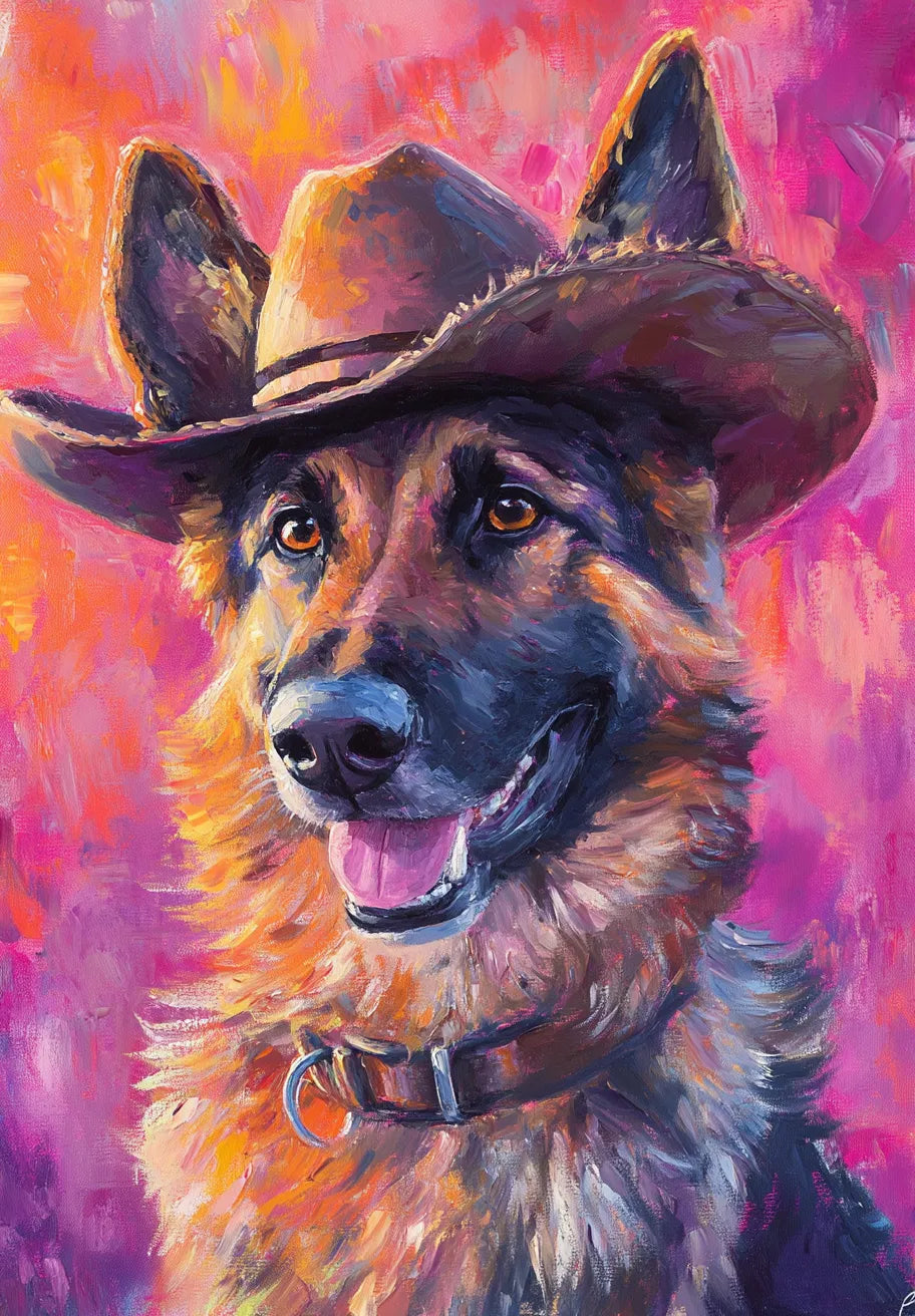 "Cowboy"Pet Texture Portrait