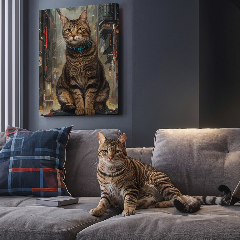Cyber Series custom pet portrait created from a customer photo