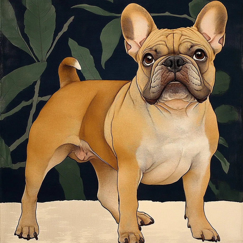 Japanese Ukiyo E Style custom pet portrait created from a customer photo