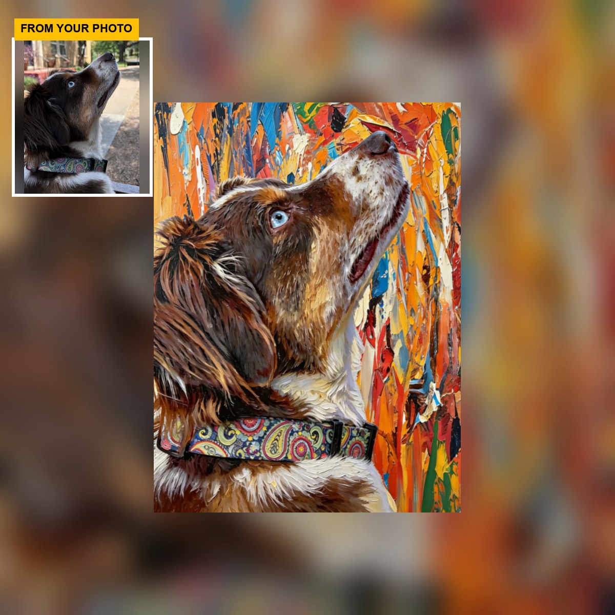 Customer preview artwork example 9 for a custom pet portrait