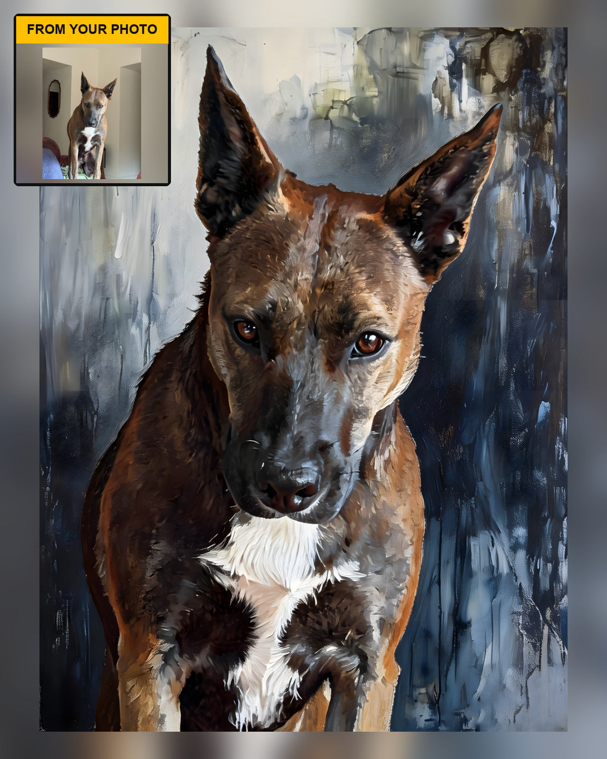 Customer preview artwork example 13 for a custom pet portrait