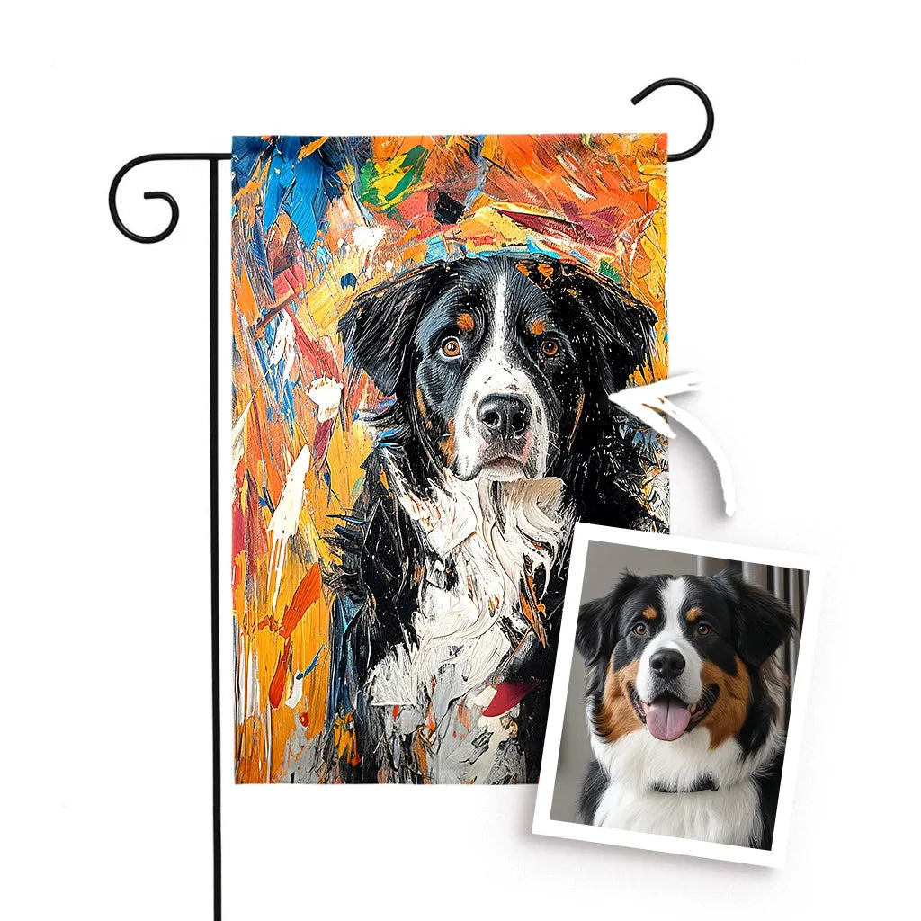 Custom pet garden flag product-format example
