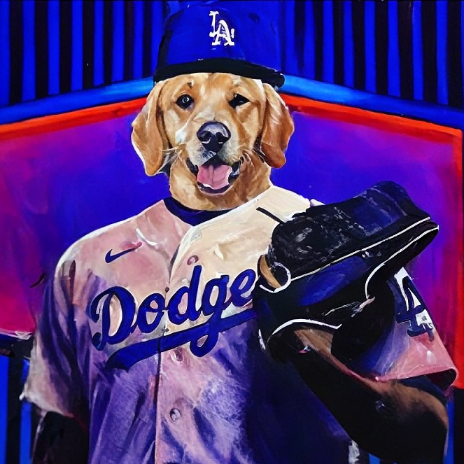 Custom Baseball Pet Portraits