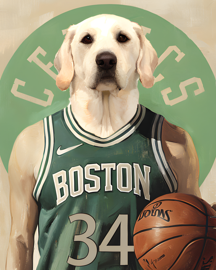 Painterly dog artwork used to illustrate the custom pet portrait preview stage