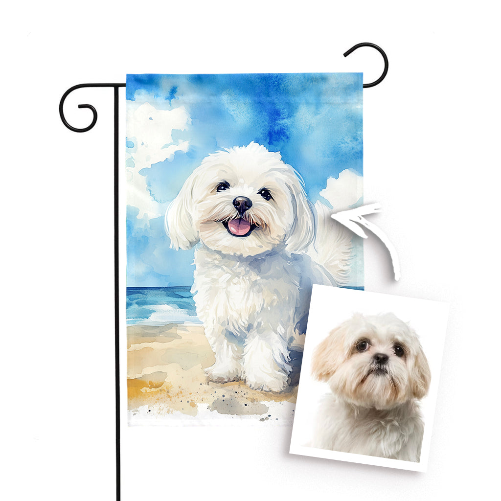 Beach Pet Garden Flag