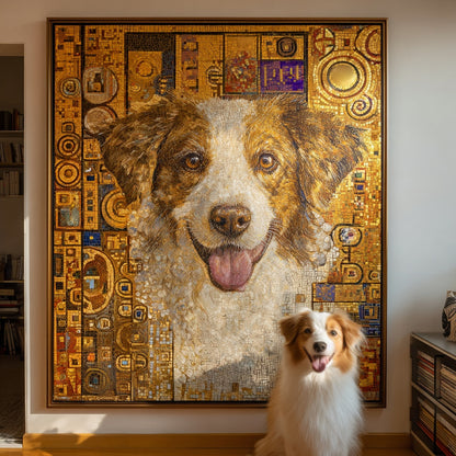 PAWS EN MONDRIAN TEXTRE PORTRAIT