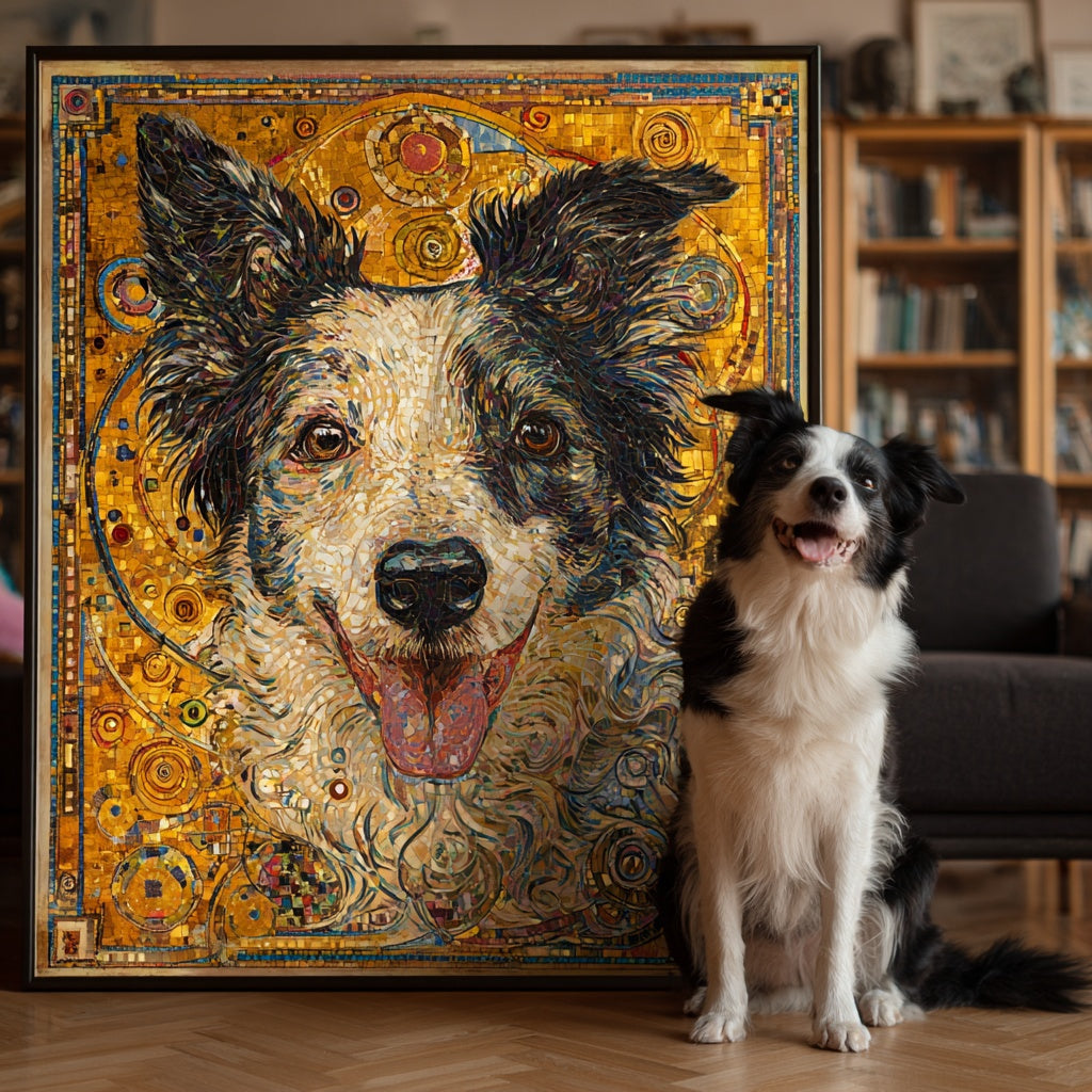PAWS EN MONDRIAN TEXTRE PORTRAIT