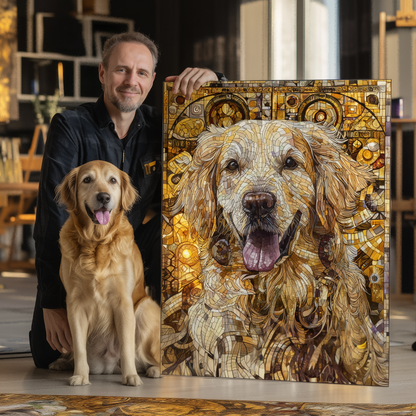PAWS EN MONDRIAN TEXTRE PORTRAIT