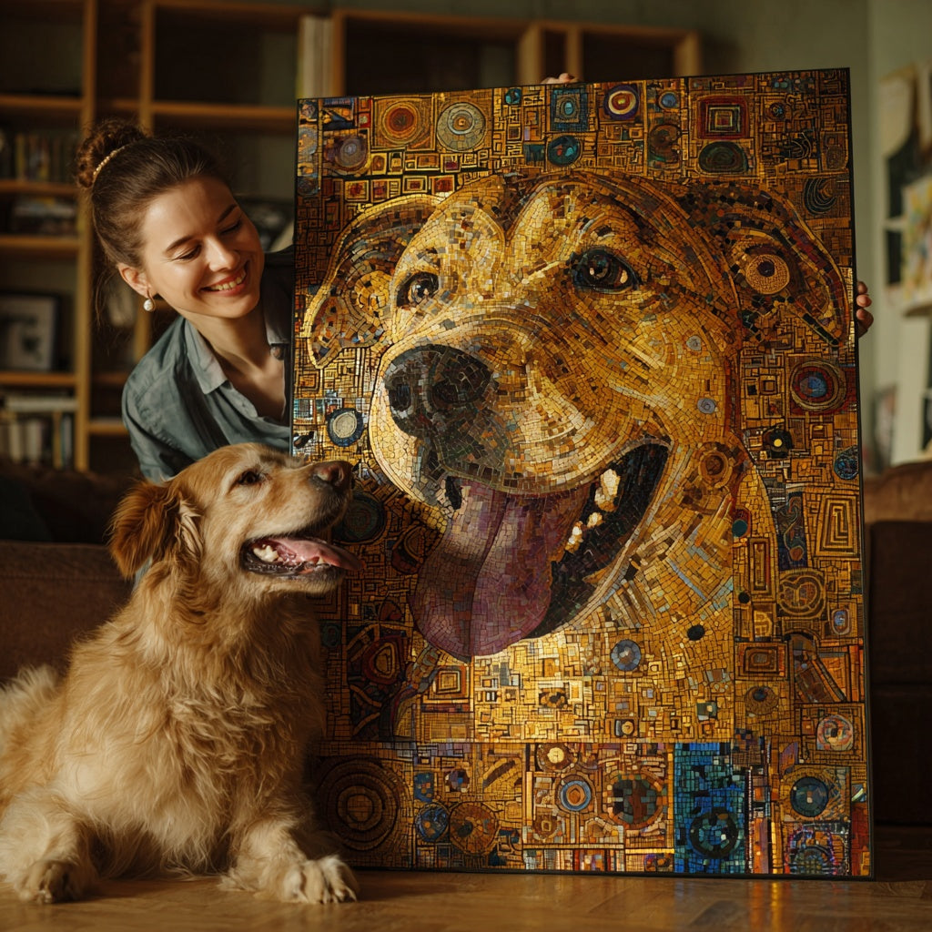 PAWS EN MONDRIAN TEXTRE PORTRAIT