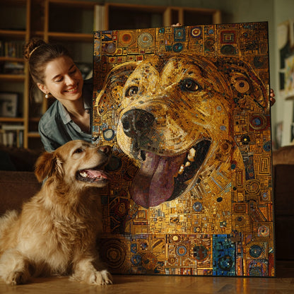 PAWS EN MONDRIAN TEXTRE PORTRAIT