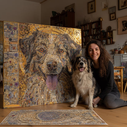 PAWS EN MONDRIAN TEXTRE PORTRAIT