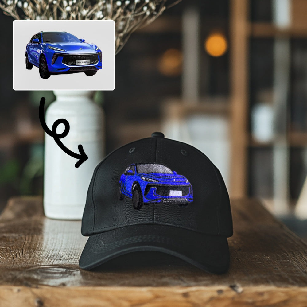 Vintage Washed Cotton Car Embroidery Cap