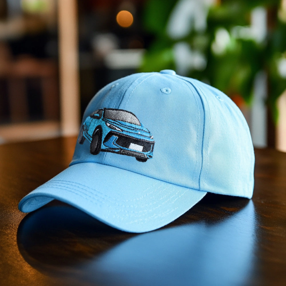Vintage Washed Cotton Car Embroidery Cap