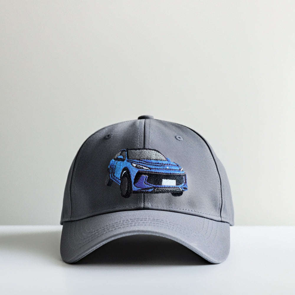Vintage Washed Cotton Car Embroidery Cap