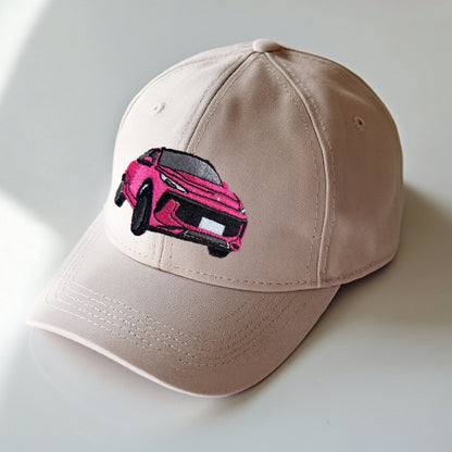 Vintage Washed Cotton Car Embroidery Cap
