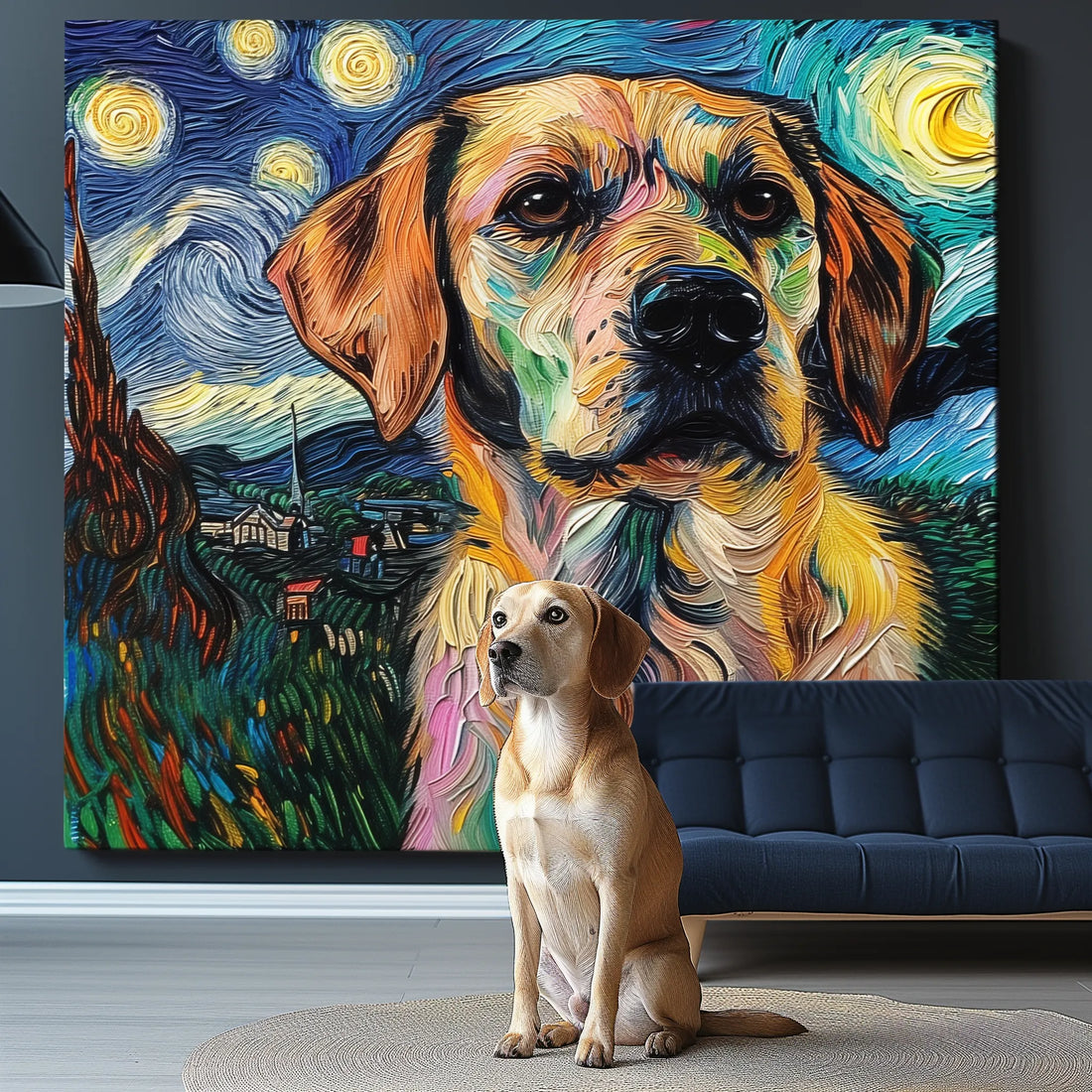 VG-Starry Night Texture Portrait