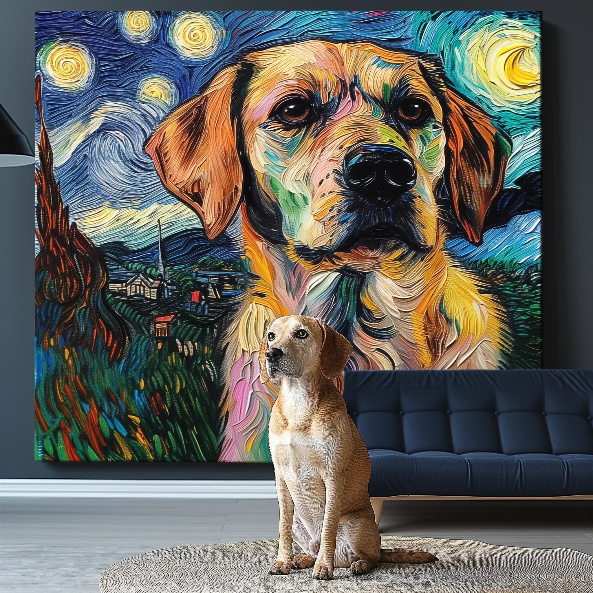 VG-Starry Night Texture Portrait